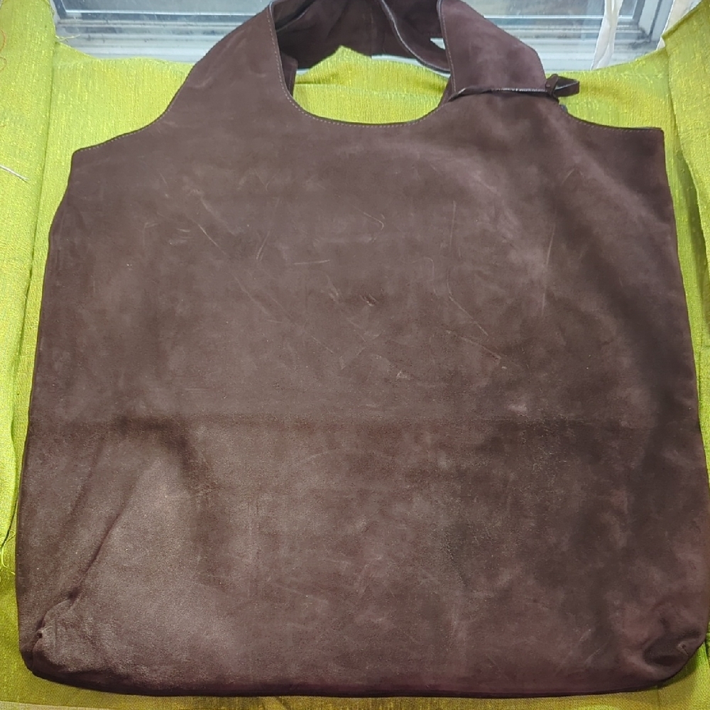 Jil Sander Brown Suede Shopper NWOT